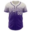 Custom Cream Purple Authentic Fade Fashion Baseball Jersey
