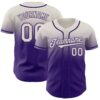 Custom Cream Purple Authentic Fade Fashion Baseball Jersey