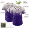 Custom Cream Purple Authentic Fade Fashion Baseball Jersey
