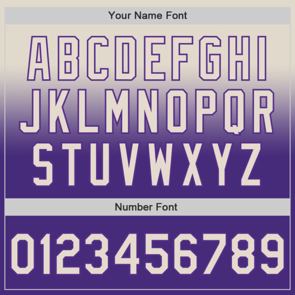 Custom Cream Purple Authentic Fade Fashion Baseball Jersey