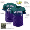 Custom Teal White-Purple Authentic Fade Fashion Baseball Jersey