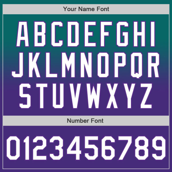 Custom Teal White-Purple Authentic Fade Fashion Baseball Jersey