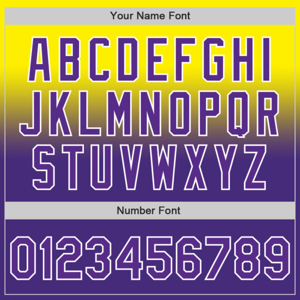 Custom Light Yellow Purple-White Authentic Fade Fashion Baseball Jersey