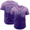 Custom Light Purple Purple-White Authentic Fade Fashion Baseball Jersey