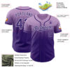 Custom Light Purple Purple-White Authentic Fade Fashion Baseball Jersey