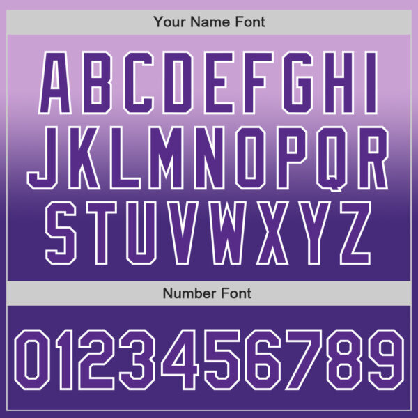 Custom Light Purple Purple-White Authentic Fade Fashion Baseball Jersey