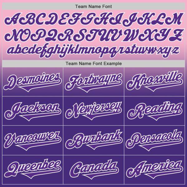 Custom Light Pink Purple-White Authentic Fade Fashion Baseball Jersey