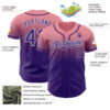 Custom Medium Pink Purple-White Authentic Fade Fashion Baseball Jersey