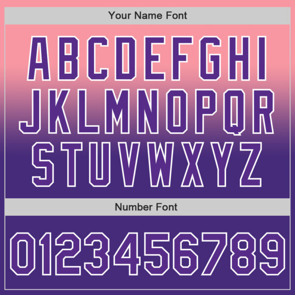 Custom Medium Pink Purple-White Authentic Fade Fashion Baseball Jersey