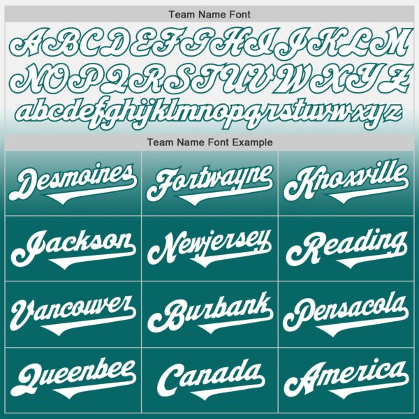 Custom White Teal Authentic Fade Fashion Baseball Jersey