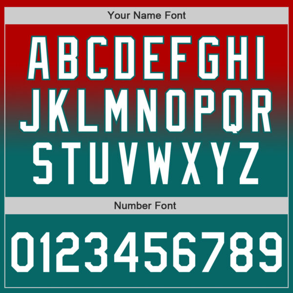 Custom Red White-Teal Authentic Fade Fashion Baseball Jersey