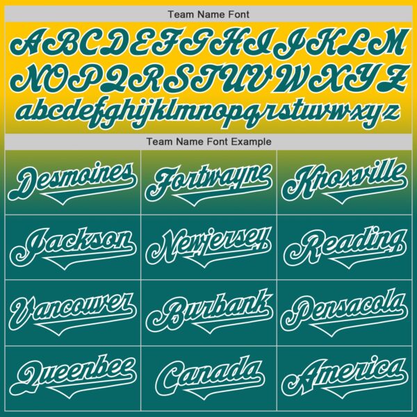 Custom Yellow Teal-White Authentic Fade Fashion Baseball Jersey