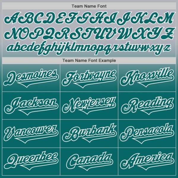 Custom Gray Teal-White Authentic Fade Fashion Baseball Jersey
