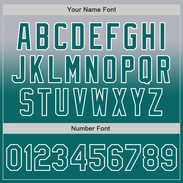 Custom Gray Teal-White Authentic Fade Fashion Baseball Jersey