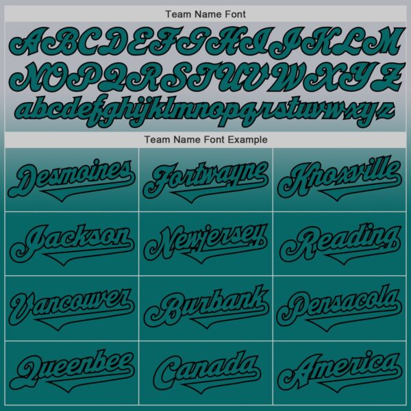 Custom Gray Teal-Black Authentic Fade Fashion Baseball Jersey