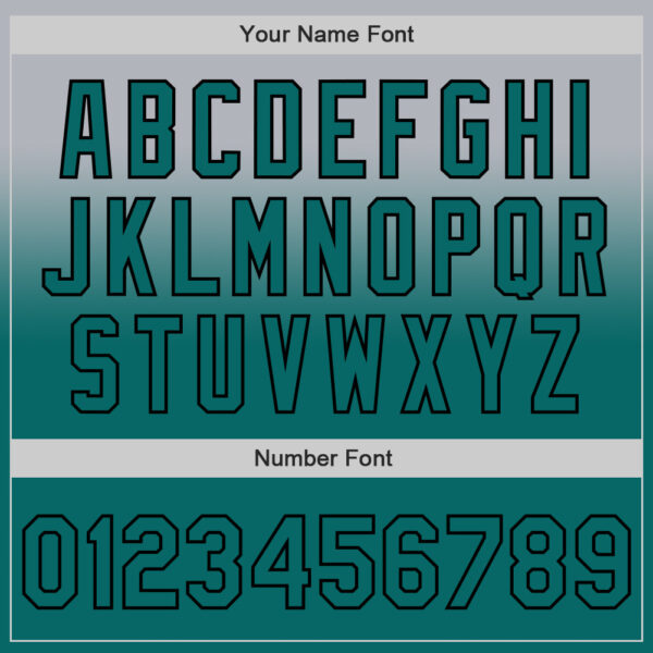 Custom Gray Teal-Black Authentic Fade Fashion Baseball Jersey