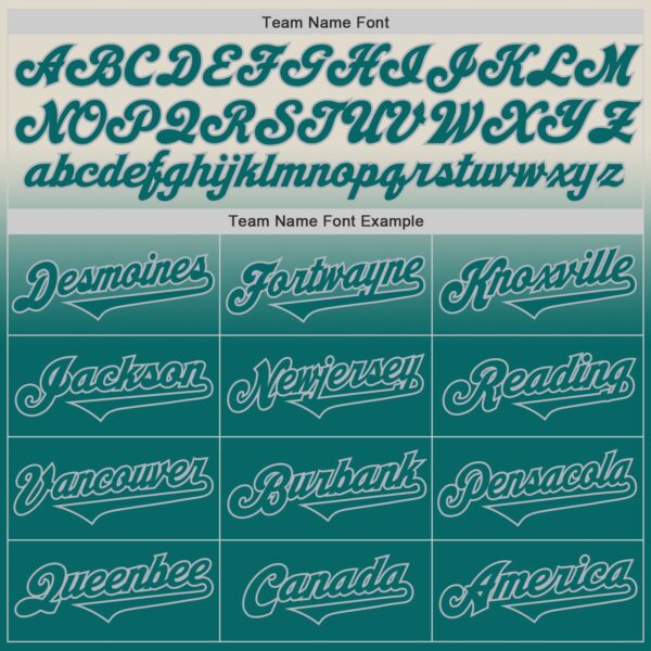 Custom Cream Teal-Gray Authentic Fade Fashion Baseball Jersey