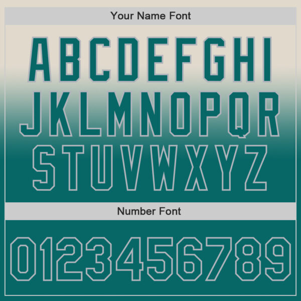 Custom Cream Teal-Gray Authentic Fade Fashion Baseball Jersey