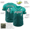 Custom Aqua White Teal-Black Authentic Fade Fashion Baseball Jersey