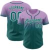 FadeFashion1240 Custom Light Purple Teal-White Authentic Fade Fashion Baseball Jersey