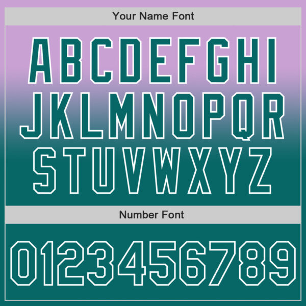 Custom Light Purple Teal-White Authentic Fade Fashion Baseball Jersey