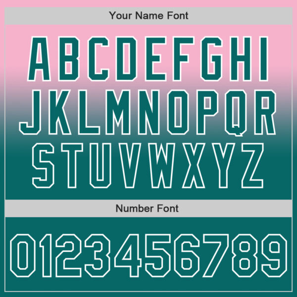 Custom Light Pink Teal-White Authentic Fade Fashion Baseball Jersey