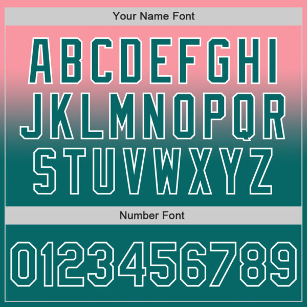 Custom Medium Pink Teal-White Authentic Fade Fashion Baseball Jersey