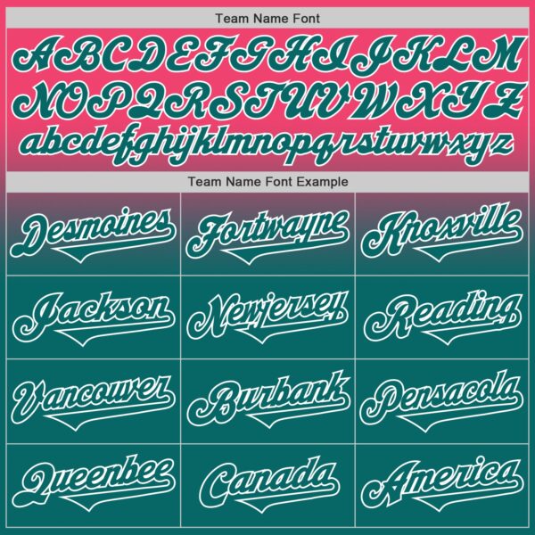 Custom Neon Pink Teal-White Authentic Fade Fashion Baseball Jersey