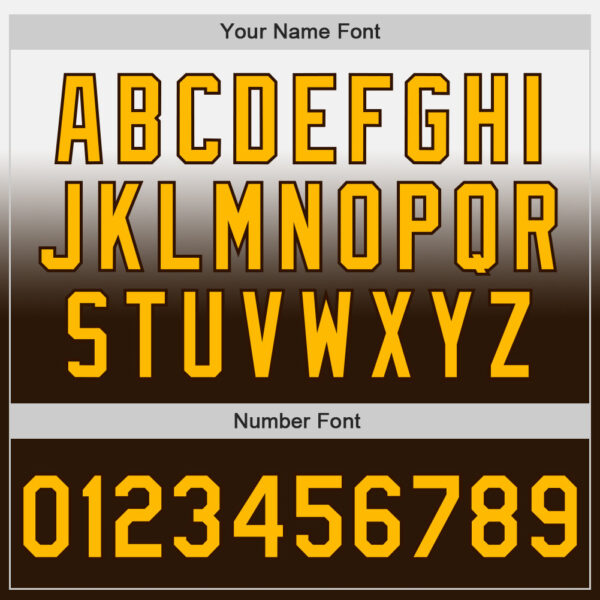 Custom White Gold-Brown Authentic Fade Fashion Baseball Jersey