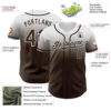 Custom White Brown Authentic Fade Fashion Baseball Jersey