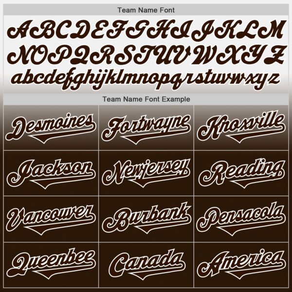 Custom White Brown Authentic Fade Fashion Baseball Jersey