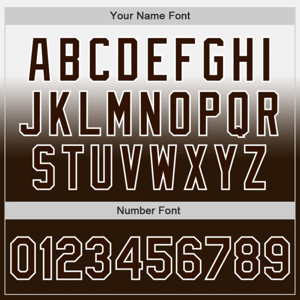 Custom White Brown Authentic Fade Fashion Baseball Jersey