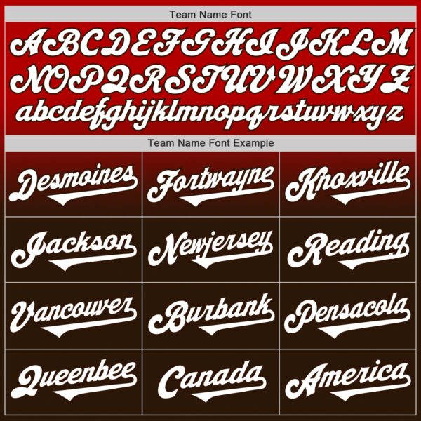 Custom Red White-Brown Authentic Fade Fashion Baseball Jersey