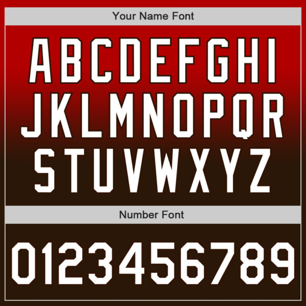 Custom Red White-Brown Authentic Fade Fashion Baseball Jersey