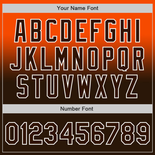 Custom Orange Brown-White Authentic Fade Fashion Baseball Jersey