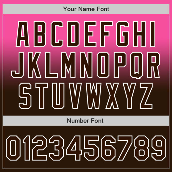 Custom Pink Brown-White Authentic Fade Fashion Baseball Jersey