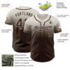 Custom Cream Brown Authentic Fade Fashion Baseball Jersey