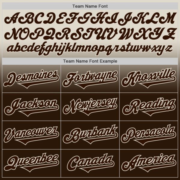 Custom Cream Brown Authentic Fade Fashion Baseball Jersey