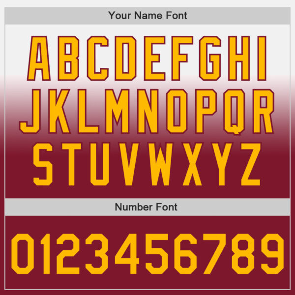 Custom White Gold-Crimson Authentic Fade Fashion Baseball Jersey