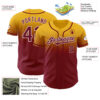 Custom Gold Crimson-White Authentic Fade Fashion Baseball Jersey