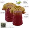 Custom Old Gold Crimson-White Authentic Fade Fashion Baseball Jersey