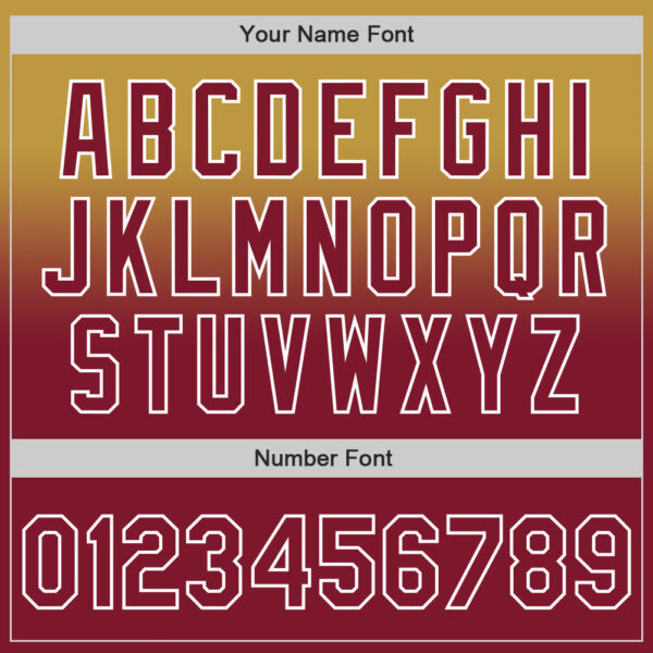 Custom Old Gold Crimson-White Authentic Fade Fashion Baseball Jersey