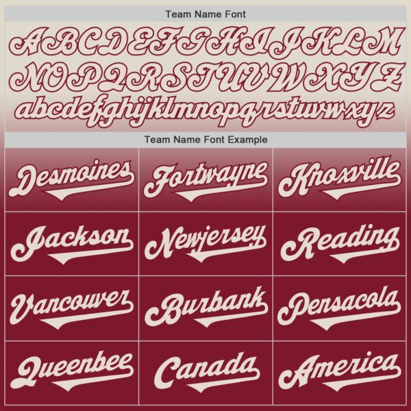 Custom Cream Crimson Authentic Fade Fashion Baseball Jersey