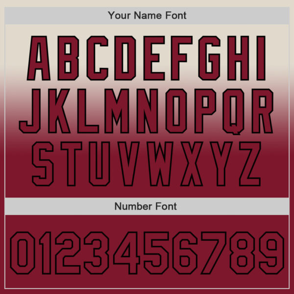 Custom Cream Crimson-Black Authentic Fade Fashion Baseball Jersey