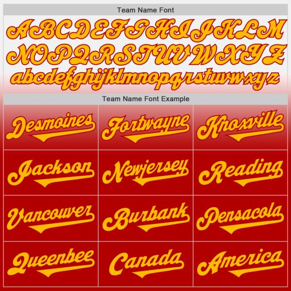 Custom White Gold-Red Authentic Fade Fashion Baseball Jersey