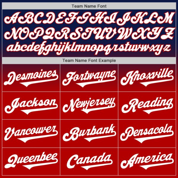 Custom Navy White-Red Authentic Fade Fashion Baseball Jersey