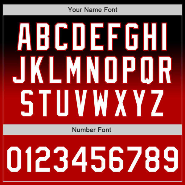 Custom Black White-Red Authentic Fade Fashion Baseball Jersey