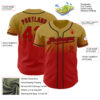 Custom Old Gold Red-Black Authentic Fade Fashion Baseball Jersey