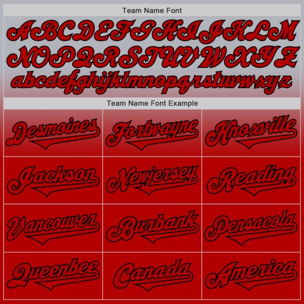 Custom Gray Red-Black Authentic Fade Fashion Baseball Jersey