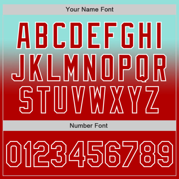 Custom Ice Blue Red-White Authentic Fade Fashion Baseball Jersey